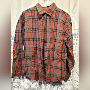 EUC Vintage Holiday Christmas Winter Button Up Shirt Size Medium